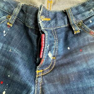 Dsquared2 slightly distressed with paint specks,  size 38, fits like a 2